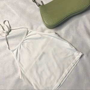 white brandy melville halter top